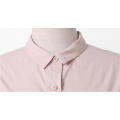 Spring Water Pink Long Sleeve Plain Ladies Shirt